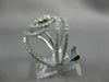 ESTATE EXTRA LARGE 1.90CT DIAMOND 14KT WHITE GOLD 3D OVAL FLOWER LOVE KNOT RING