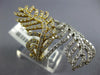 ESTATE EXTRA LARGE 2.13CT DIAMOND 18KT TWO TONE GOLD MULTI LEAF CRISS CROSS RING