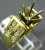 ESTATE .68CT DIAMOND 18KT YELLOW GOLD 3D 2 ROW SEMI MOUNT ENGAGEMENT RING #21108