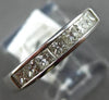 ESTATE .68CT DIAMOND 14KT WHITE GOLD PRINCESS CHANNEL WEDDING ANNIVERSARY RING