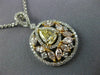 LARGE 2.60CT MULTI COLOR FANCY DIAMOND 18K TRI COLOR GOLD 3D MULTI ROW PENDANT
