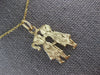 ESTATE 14KT YELLOW GOLD 3D BABY BOY BABY GIRL KISSING FUN CHARM PENDANT #27418