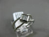 ESTATE WIDE .27CT PRINCESS CUT DIAMOND 14K WHITE GOLD 3D 4 STONE FRIENDSHIP RING