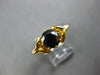 1.6CT BLACK DIAMOND 18KT YELLOW GOLD 3D HANDCRAFTED DOUBLE SNAKE ENGAGEMENT RING