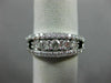 ESTATE 1CT DIAMOND 14KT WHITE GOLD CLASSIC 5 STONE DOUBLE ROW ANNIVERSARY RING