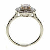 1.10CT WHITE & PINK DIAMOND 18KT WHITE & ROSE GOLD ROUND CLASSIC ENGAGEMENT RING