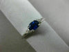ESTATE .71CT DIAMOND & AAA OVAL SAPPHIRE 14KT WHITE GOLD FRIENDSHIP PROMISE RING