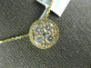 ESTATE LARGE 1.03CT DIAMOND 18KT YELLOW GOLD CLASSIC ROUND CLUSTER HALO PENDANT