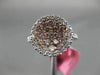 ESTATE WIDE 1.5CT WHITE & PINK DIAMOND 18K ROSE GOLD 3D ROUND SEMI ETERNITY RING
