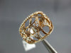 ESTATE WIDE .55CT DIAMOND 18KT ROSE GOLD 3D OPEN FILIGREE STAR FUN RING