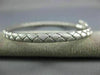 ESTATE 14KT WHITE GOLD 3D CLASSIC MESH WOVEN FLEXIBLE ITALIAN BANGLE BRACELET