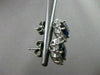 ESTATE 3.19CT DIAMOND & AAA SAPPHIRE 14KT WHITE GOLD DIANA CLUSTER EARRING #1124