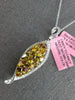 5.58CT WHITE & INTENSE FANCY YELLOW DIAMOND 18K 2 TONE GOLD 3D TEAR DROP PENDANT
