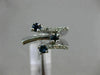 ESTATE WIDE .83CT DIAMOND & AAA SAPPHIRE 18K WHITE GOLD CRISS CROSS ETOILE RING