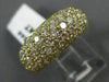 ANTIQUE WIDE 2.0CT DIAMOND 14K YELLOW GOLD PAVE MULTI ROW ANNIVERSARY RING #3544