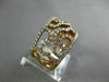 ESTATE LARGE & WIDE .97CT ROUND DIAMOND 18KT ROSE GOLD 3D OPEN FILIGREE FUN RING