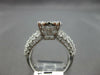 EXTRA LARGE 3.04CT DIAMOND 18KT WHITE GOLD 3D CLUSTER INVISIBLE ENGAGEMENT RING