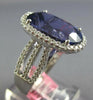 EXTRA LARGE 9.47CT DIAMOND & AAA TANZANITE 18KT WHITE GOLD OVAL ENGAGEMENT RING