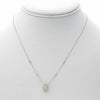 .33CT DIAMOND 14KT 2 TONE GOLD 3D CLUSTER TEAR DROP BY THE YARD LOVE NECKLACE