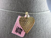 ESTATE LARGE .73CT DIAMOND 14KT YELLOW GOLD CLASSIC PAVE HEART FLOATING PENDANT