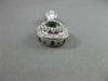 ESTATE LARGE 1.30CT DIAMOND & SMOKY TOPAZ 14KT WHITE GOLD MILGRAIN PEAR PENDANT