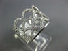ESTATE WIDE .62CT DIAMOND 18K WHITE GOLD MULTI ROW CROWN 3/4TH ETERNITY FUN RING