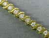 ESTATE 2.86CT DIAMOND 14KT YELLOW GOLD 3D CLASSIC S TENNIS LINE BRACELET #16895