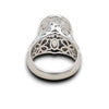 9.62CT DIAMOND & AAA PARAIBA TOURMALINE 18KT WHITE GOLD 3D BEZEL ENGAGEMENT RING