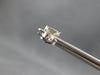 ESTATE .42CT DIAMOND 14KT WHITE GOLD PRINCESS & ROUND SQUARE HALO STUD EARRINGS