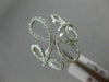 ESTATE LARGE .42CT ROUND DIAMOND 14KT WHITE GOLD 3D INFINITY MULTI LEAF FUN RING