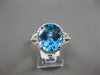 LARGE 4.5CT DIAMOND & AAA BLUE TOPAZ 14KT WHITE GOLD 3D OVAL & ROUND FUN RING