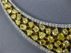EXTRA LARGE 62.1CT WHITE & FANCY YELLOW DIAMOND 18K 2 TONE GOLD V SHAPE NECKLACE