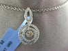 ESTATE .50CT DIAMOND 14KT WHITE GOLD SOLITARE HALO FILIGREE FLOATING PENDANT