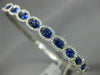 2.61CT DIAMOND & AAA SAPPHIRE 18KT WHITE GOLD OVAL SEMI ETERNITY BANGLE BRACELET
