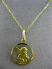 ESTATE 14KT YELLOW GOLD CIRCULAR 3D HANDCRAFTED ANGEL PENDANT & CHAIN #25016