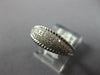 ESTATE .29CT DIAMOND 18KT WHITE GOLD 3D MULTI ROW PAVE BEADED ANNIVERSARY RING