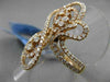 ANTIQUE MASSIVE 1.23CT DIAMOND 18KT ROSE GOLD 3D FLOATING MUSICAL NOTE FUN RING