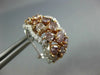 WIDE 4.90CT WHITE & MULTI COLOR DIAMOND 18KT WHITE & ROSE GOLD CLIP ON EARRINGS