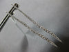 ESTATE LONG 1.31CT DIAMOND 18KT WHITE GOLD 3D ROUND JOURNEY BAR HANGING EARRINGS