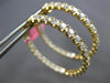 LARGE 4.2CT DIAMOND 18KT YELLOW GOLD 3D ROUND INSIDE OUT HOOP HANGING EARRINGS