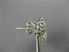 ESTATE LARGE 2.94CT DIAMOND 14K WHITE GOLD 3D CLUSTER TEAR DROP HANGING EARRINGS