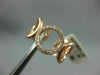 ESTATE WIDE .14CT DIAMOND 14KT ROSE GOLD 3D MULTI CIRCLE INFINITY OPEN LOVE RING