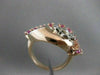 ANTIQUE 1.69CT OLD MINE DIAMOND RUBY 14K W ROSE GOLD FLOWER COCKTAIL RING #21009