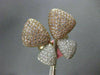 ESTATE EXTRA LARGE 4.14CT DIAMOND 18KT WHITE & ROSE GOLD BUTTERFLY FLOWER RING
