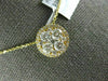 ESTATE LARGE 1.03CT DIAMOND 18KT YELLOW GOLD CLASSIC ROUND CLUSTER HALO PENDANT
