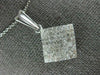 LARGE 1.65CT DIAMOND 14KT WHITE GOLD 3D PRINCESS INVISIBLE SQUARE PENDANT #819