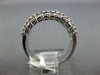 WIDE 2.18CT DIAMOND 18KT WHITE GOLD ROUND & BAGUETTE MULTI ROW ANNIVERSARY RING