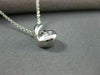 ESTATE .07CTW SOLITAIRE FLOATING 18KT WHITE GOLD ROUND TEAR DROP PENDANT #7561