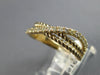 ESTATE 1.33CT DIAMOND 14KT YELLOW GOLD 3D 3 ROW CRISS CROSS INFINITY LOVE RING