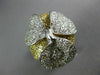 ESTATE EXTRA LARGE 3.50CT WHITE & FANCY YELLOW DIAMOND 14KT 2 TONE GOLD FUN RING